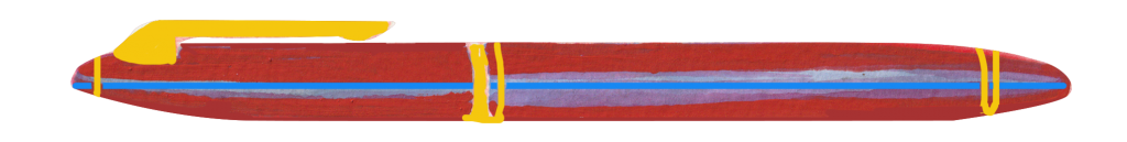 red and gold pen